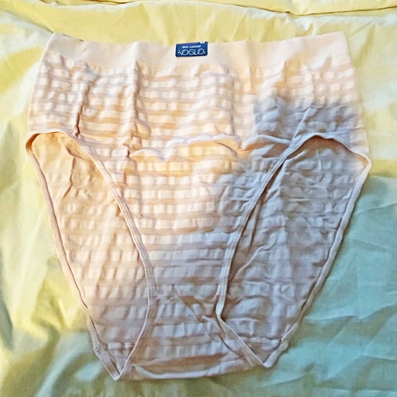 BRIEFS, NYLON SPANDEX COTTON, NUDE STRIPE, SIZE 5X, SEAMLESS, MADE IN CANADA!, - Picture 1 of 4